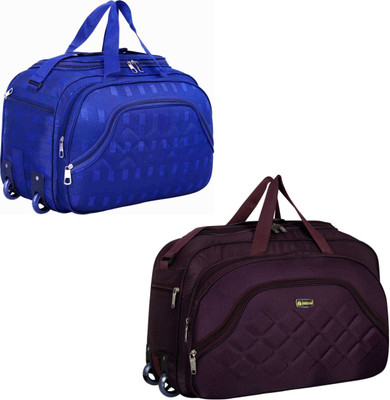 TRENDLINK (Expandable) Chex-Navy-blue / SB-WB-13-14 Duffel With Wheels (Strolley)