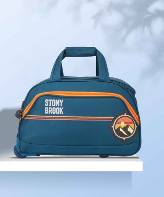 Stony Brook by Nasher Miles Sunset Polyester Small 52 cm Teal Wheel Duffle Bags|Duffle Trolley Duffel With Wheels (Strolley)