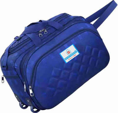 Riz Enterprise (Expandable) Duffle Medium Size Travel Bag 2 Wheels With Cabin Size 3 Compartment Duffel With Wheels (Strolley)