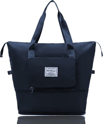 Ankit International (Expandable) Navy Blue Large Capacity Duffle Bag, Expandable Folding Travel Bag for Women Duffel Without Wheels