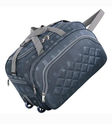 K.S ENTERPRISES (Expandable) Nylon Strolley Duffel Bag - Luggage Travel Bag with 2 wheels Duffel With Wheels Duffel With Wheels (Strolley)