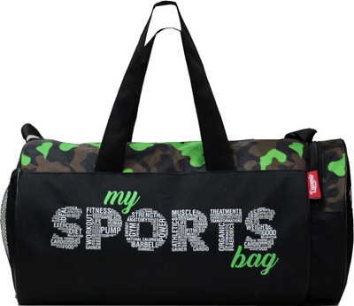 L'AVENIR DB_Black/Green CAMOUFLAGE Pattern Multi-Purpose MY SPORTS BAG with Side Pocket Gym Duffel Bag