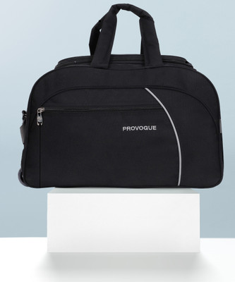 PROVOGUE (Expandable) Strolley Duffel Bag - Stark 50 - Black - Regular Capacity Duffel With Wheels (Strolley)