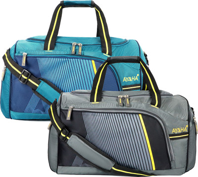 Ayaha Pack of 2 Travel Duffle Large Luggage Bag Water Resistant (50x26x30cm) 39 litres Duffel Without Wheels