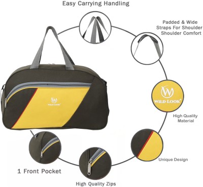 Wild Look (Expandable) Stylish Light Weight High Quality Travel Duffel Luggage Dhol Air Bag Gym Duffel Bag