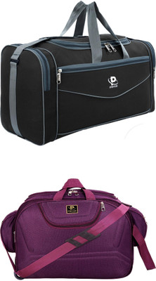 pryde (Expandable) @AIR-W-BLACK & M-PURPLE_@ Duffel With Wheels (Strolley)
