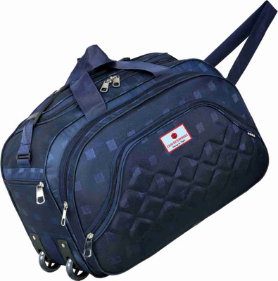 Zayn (Expandable) Duffle Medium Size Travel Bag 2 Wheels With Cabin Size 3 Compartment Duffel With Wheels (Strolley)