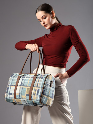 ENSAC (Expandable) Cotton/Jacquard Travelling Duffel Bags for Men and Women Duffel Without Wheels