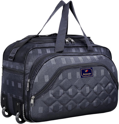 (Expandable) 60 L Strolley Duffel Bag - Grey - Regular Capacity Duffel With Wheels (Strolley)