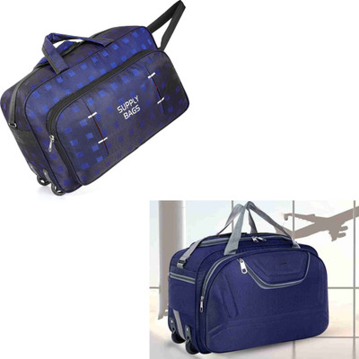 TRENDLINK (Expandable) D_Box Blue_001 / Wh-Navy-Blue-001 Duffel With Wheels (Strolley)
