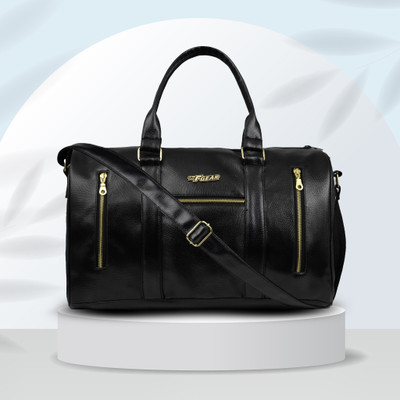 F Gear Mistral Black Vegan Leather Duffel Without Wheels