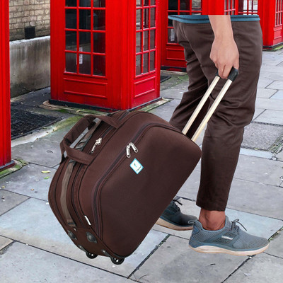 Frontsy (Expandable) 24 inch Travel Duffle Trolley Bag Luggage Cabin Waterproof Duffel With Wheels (Strolley)