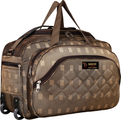 Inte Enterprises (Expandable) 60L Fabric Travel Duffle bag Duffel With Wheels (Strolley)