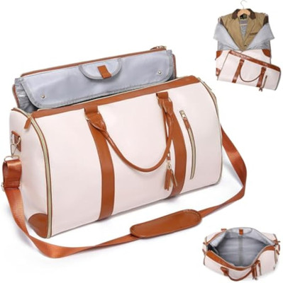 santorini (Expandable) Foldable Duffle Bag for Travel | Convertible Carry on Large Size Garments Bag Duffel Without Wheels