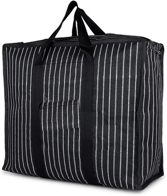 D Clouds (Expandable) ES Canvas Shopping Bag (1Pcs) Black_16 Duffel Without Wheels