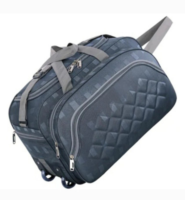 K.S ENTERPRISES (Expandable) Nylon Strolley Duffel Bag - Luggage Travel Bag with 2 wheels Duffel With Wheels Duffel With Wheels (Strolley)