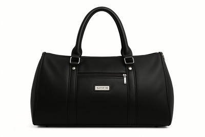 TagVin Waterproof Faux Leather Duffel Bag | Stylish Gym | Travel & Office Shoulder Bag Small Travel Bag  - Medium(Black)