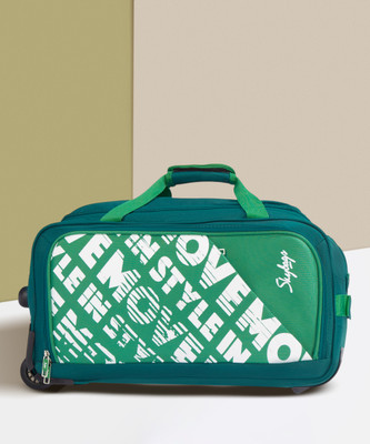SKYBAGS Ortix Polyester 55 cm Medium Size | Stylish Duffel Trolley Bag with Wheels Duffel With Wheels (Strolley)
