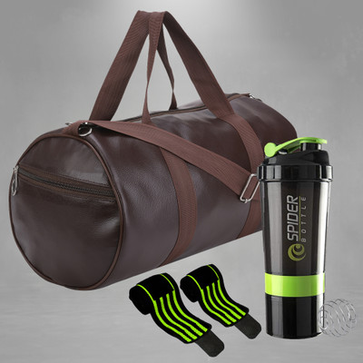 TRUE INDIAN Combo Of Duffel Bag & Shaker Bottle With Wrist Band for Gym Workout Men&Women. Gym Duffel Bag