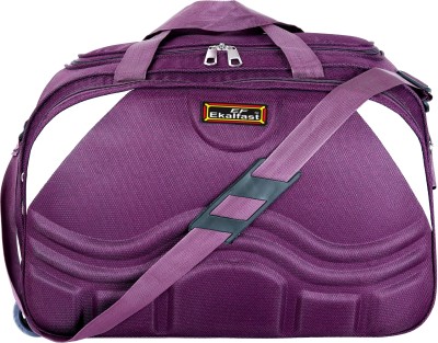 EKALFAST 65L Strolley Luggage duffel bag with 2 wheels(purple 20inch)Large Capacity Duffel With Wheels (Strolley)