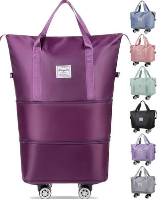MODISH (Expandable) Expandable Suitcase, Folding Travel Bag with Wheels, Weekender Travel Bag Duffel With Wheels (Strolley)