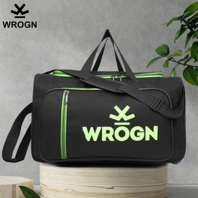 WROGN (Expandable) 65L Strolley Duffel Bag Luggage Travel with wheels Large Capacity 22inch Black Duffel With Wheels (Strolley)