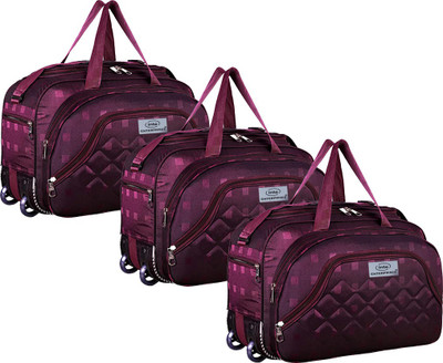 Inte Enterprises (Expandable) Combo Set Of 3 Luggage Bag Duffel With Wheels (Strolley)