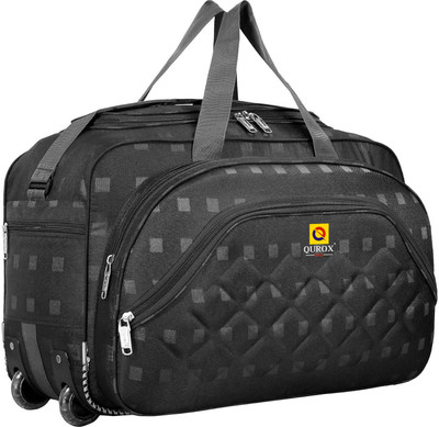 Qurox (Expandable) Duffle Wheeler Bag for Travel Luggage Bag with Adjustable Handle Large Capacity Duffel With Wheels (Strolley)