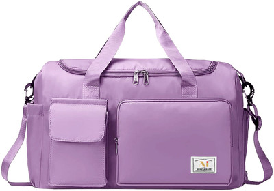 PRAHAN INTERNATIONAL 33L Foldable Gym Travel Duffel Bag Dry Wet Separated Sport Duffle Bags Duffel Without Wheels