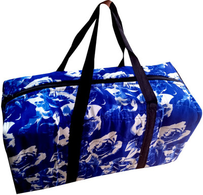 HDP Beautiful print cloth Travel Duffel Bag(Blue and white color) Duffel Without Wheels