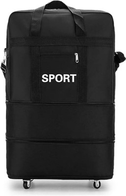 JD FRESH (Expandable) 2layer Travel Luggage Expandable Foldable Duffle Trolley Bag with Wheels Duffel With Wheels (Strolley)