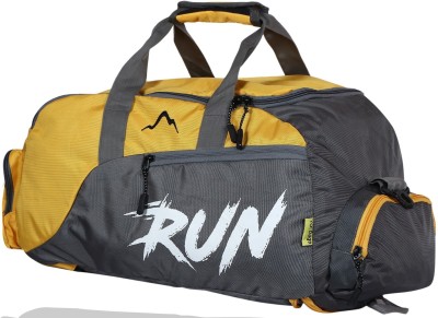 Parshwa Sports Duffle Backpack Gym Bag with Separate Shoe Compartment Travel Duffel Bag-35 LTR -YELLOW Duffel Without Wheels