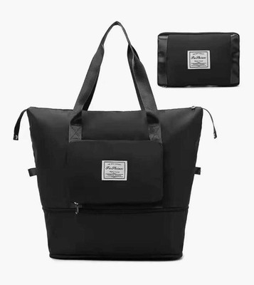 SB Creations (Expandable) Duffle Bag For Travel..BLACK Duffel Without Wheels
