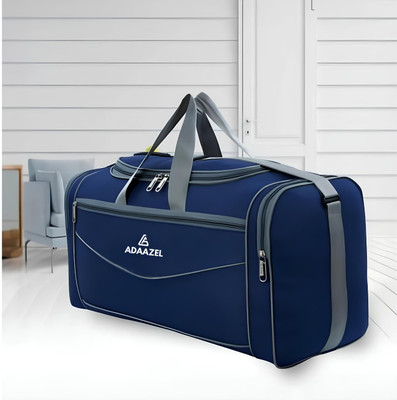 ADAAZEL (Expandable) 65 L Hand Duffel Bag - Stylish Light Weight High Quality - Blue - Large Capacity Duffel Without Wheels