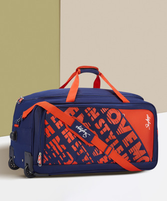 SKYBAGS Ortix Polyester 65 cm Medium Size | Stylish Duffel Trolley Bag with Wheels Duffel With Wheels (Strolley)