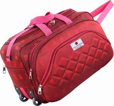 Zayn (Expandable) Duffle Medium Size Travel Bag 2 Wheels With Cabin Size 3 Compartment Duffel With Wheels (Strolley)