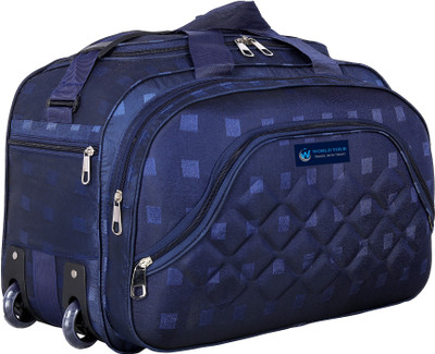 WORLD TOUR STAR (Expandable) 60 L Strolley Duffel Bag - Fabric Travel for Men and Women Duffel With Wheels (Strolley)