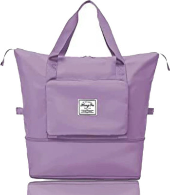 Ankit International (Expandable) Light Purple Large Capacity Duffle Bag, Expandable Folding Travel Bag for Women Duffel Without Wheels