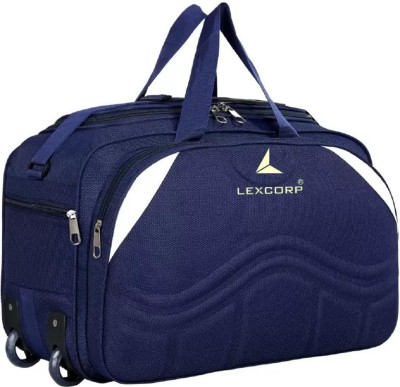 LexCorp (Expandable) Duffel With Wheels Waterproof Lightweight With Two Wheels Duffel With Wheels (Strolley)