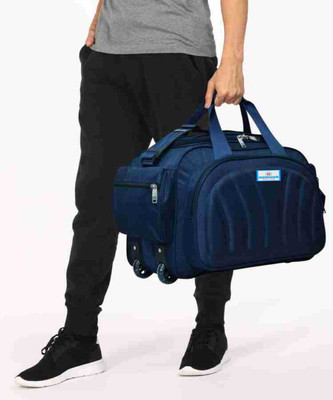 Riz Enterprise (Expandable) Duffle Medium Size Travel Bag 2 Wheels With Cabin Size 3 Compartment Duffel With Wheels (Strolley)