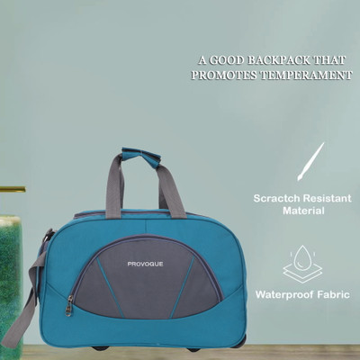 PROVOGUE (Expandable) 50 L Strolley Duffel Bag - Stark 2 - 50 - Blue - Regular Capacity Duffel With Wheels (Strolley)