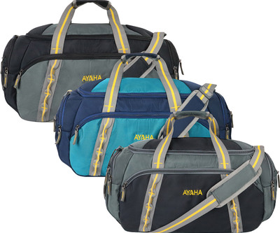 Ayaha Pack of 3 Travel Duffle Large Luggage Bag Water Resistant (50x26x30cm) 39 litres Duffel Without Wheels