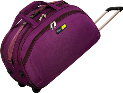 Skysun Luggage Travel Duffel Trolley Bag with 2 Wheels 20 Inch-Purple Duffel With Wheels (Strolley)