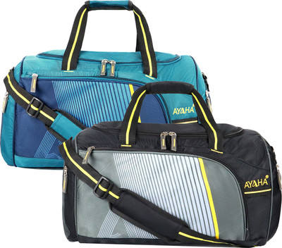 Ayaha Pack of 2 Travel Duffle Large Luggage Bag Water Resistant (50x26x30cm) 39 litres Duffel Without Wheels