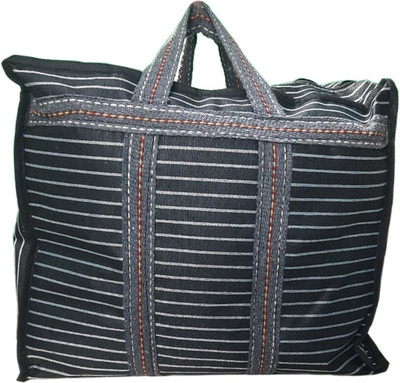 E SAP (Expandable) DC Shopping Bag Black (Small) Grey patta (1 Pcs)_19 Duffel Without Wheels