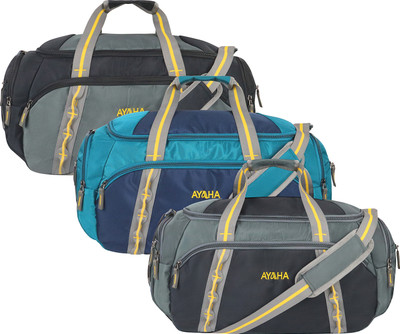 Ayaha Pack of 3 Travel Duffle Large Luggage Bag Water Resistant (50x26x30cm) 39 litres Duffel Without Wheels