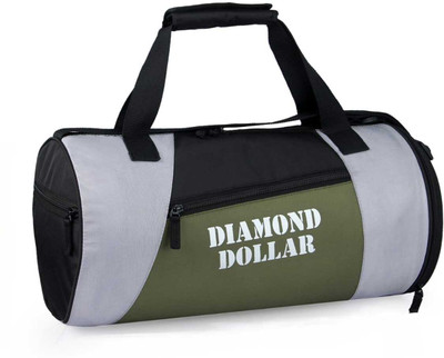 DIAMOND DOLLAR (Expandable) Polyester Duffle/Gym Bag with Separate Shoes Compartment Sports Bag Gym Duffel Bag