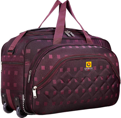 Qurox (Expandable) Duffle Wheeler Bag for Travel Luggage Bag with Adjustable Handle Large Capacity Duffel With Wheels (Strolley)