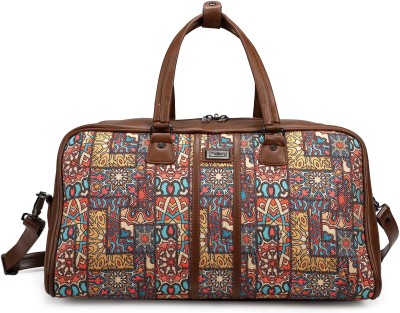zebcobags Travel Luggage Vegan Leather Printed Shoulder/Sling Bag, Handbag Duffel Without Wheels