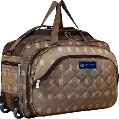 WORLD TOUR STAR (Expandable) 60 L Strolley Duffel Bag - Fabric Travel for Men and Women Duffel With Wheels (Strolley)